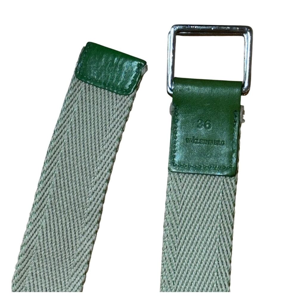 Vintage W. Kleinberg Canvas & Leather Belt | Size 36
